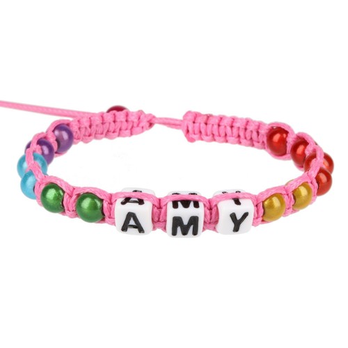Pulsera de amistad personalizada nombre carta mensaje alfabeto cuentas amigos regalo - Imagen 47 de 113