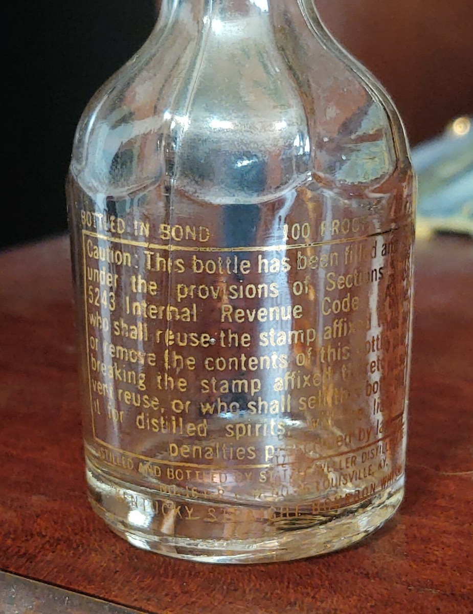 VINTAGE RARE MINIATURE BOTTLE 1959 OLD FITZGERALD GOLD LABEL