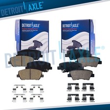 4pc Front & Rear Ceramic Brake Pads w/Hardware for Kia Forte5 Hyundai Veloster