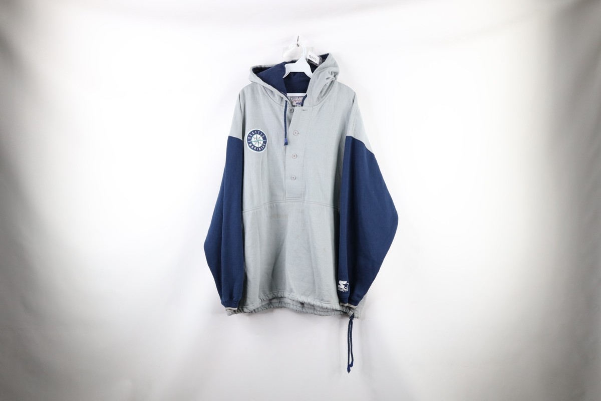 古着 90s STARTER MLB Seattle Mariners XL Vtg 90s Starter Mens XL Spell Out Seattle Mariners Baseball Hoodie
