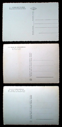 3 POSTALES DE COLECCIÓN SIN USAR **FRANCIA** 3 POSTALES LISIEUX + FONTAINEBLEAU - Imagen 2 de 3