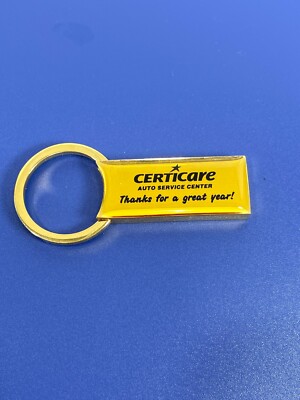 Vtg Certicare Auto Service Center Gas & Oil Ad Key Ring Thanks For A Great Year