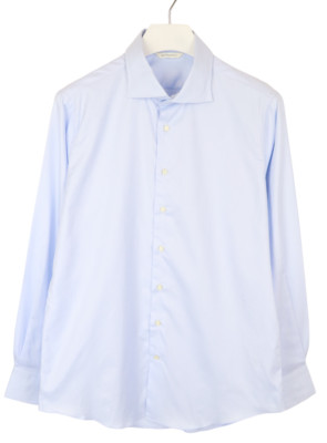 Suitsupply Slim Formal Shirt Mens XL Cutaway Collared With Buttons Blue
