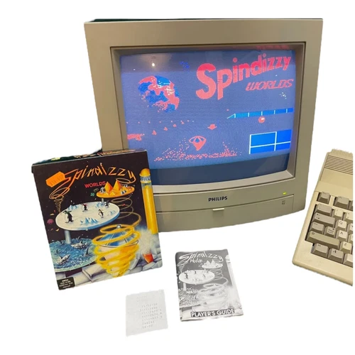 COMMODORE AMIGA 500 VERY RARE GAME ** SPINDIZZY WORLDS **