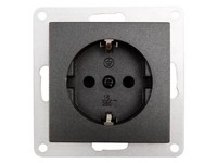 Schutzkontakt-Steckdose Mcpower ''Flair'', 250V~/16A, Klemmanschluss, Anthrazit