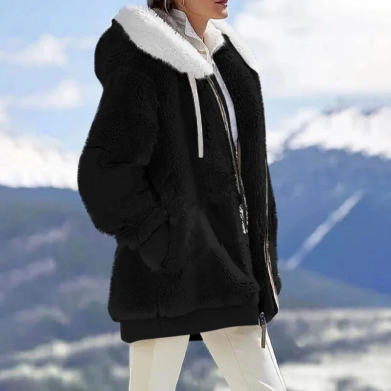 Jacket Coat Winter Warm Women Fleece Thermal Heated Plush Overcoat Fur *20% OFF* - Image 3 of 4
