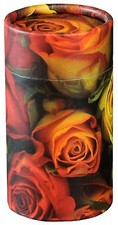 Biodegradable Small/Keepsake 20 Cu. In. Rose Scattering Tube Cremation Urn