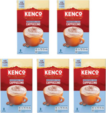 Kenco Unsweetened Cappuccino Instant Coffee, 40 Sachets Pack, Rich 8X11.1G, Idea