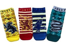 Image of new 4prs ladies/older girls Harry potter trainer socks/shoe liners.UK 4-7
