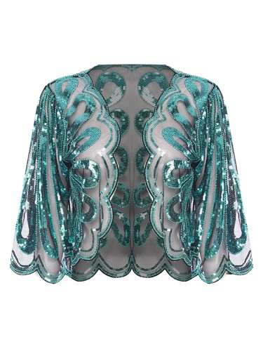 Damen Kleidungs-Zubehör Modisch Bolero Glänzend Schal Feminin Capelet Trendy - Bild 72 von 78