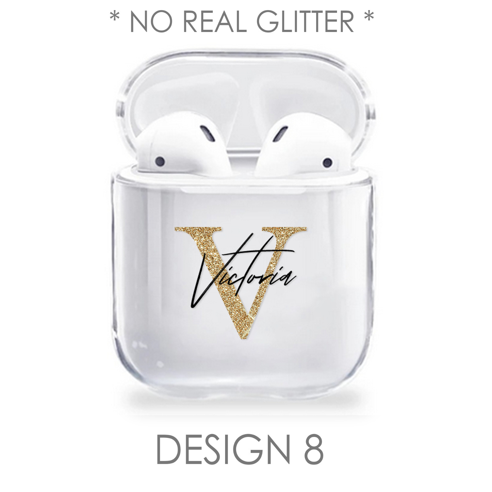 Personalised Airpods Case Name Clear Silicone Cover For Apple