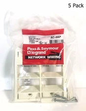 5-Pack P&S Legrand Activate Double-Gang Angled Faceplate Wiremold, Ivory