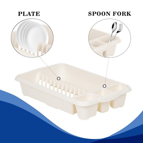 Plastic Dish Drainer Kitchen Sink Utensil Organiser Cup Plates Rack Holder - UK - Picture 11 of 31