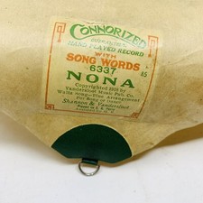 1918 NONA Waltz 6337 Player Piano Roll Antique Connorized Song Words Vandersloot