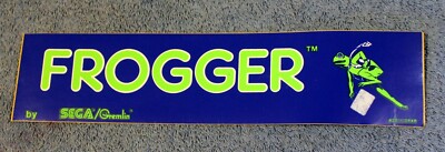 Vintage 1980s SEGA Gremlin Original Frogger Fluorescent Decal Bumper Sticker 