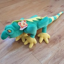 Pms Iguana Lizard Green Soft Toy Plush Large Long Tail Vintage ? 27 inches long 