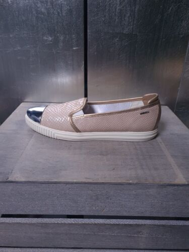 Zapatillas elegantes GEOX talla 38 (5) beige bronce mocasines mocasines #1522 - Imagen 8 de 14