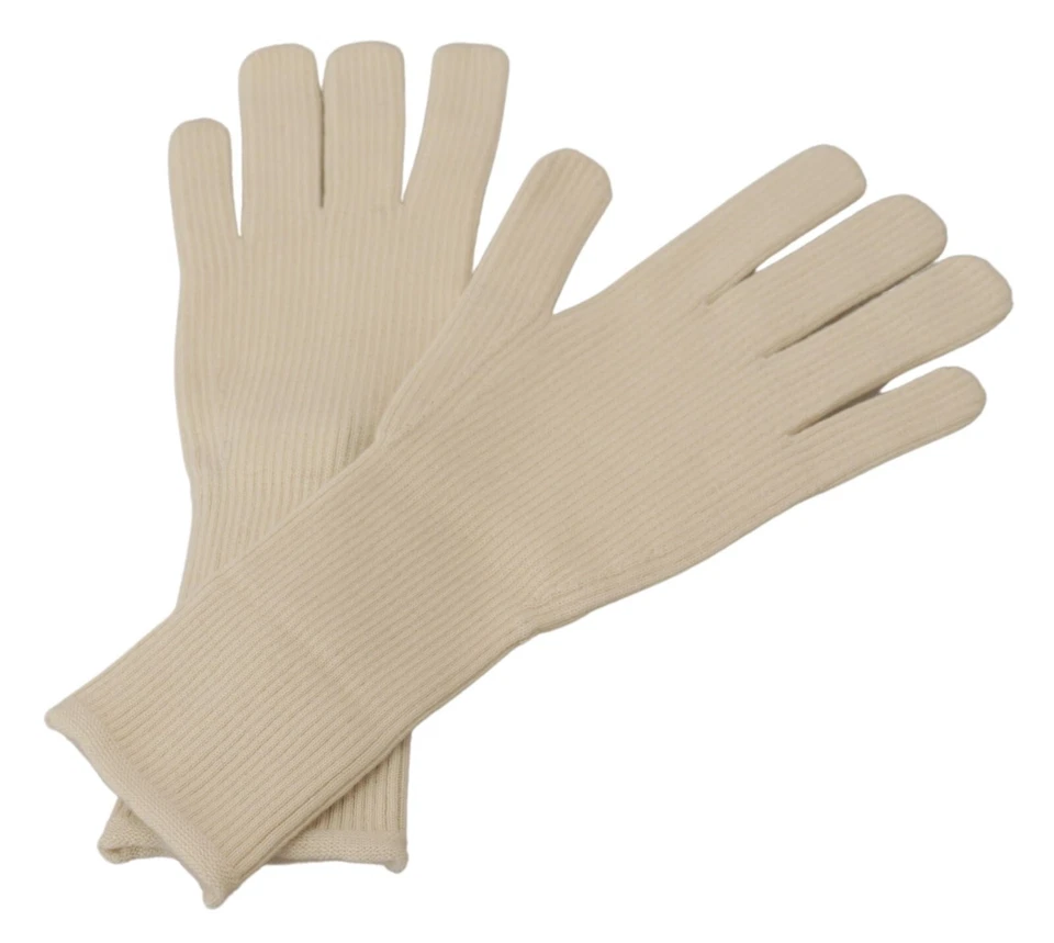 Guantes DOLCE & GABBANA para Hombres Blanco Cachemira Tejido Manos Mitón s. 9 / M 300usd Foto 3 de 4
