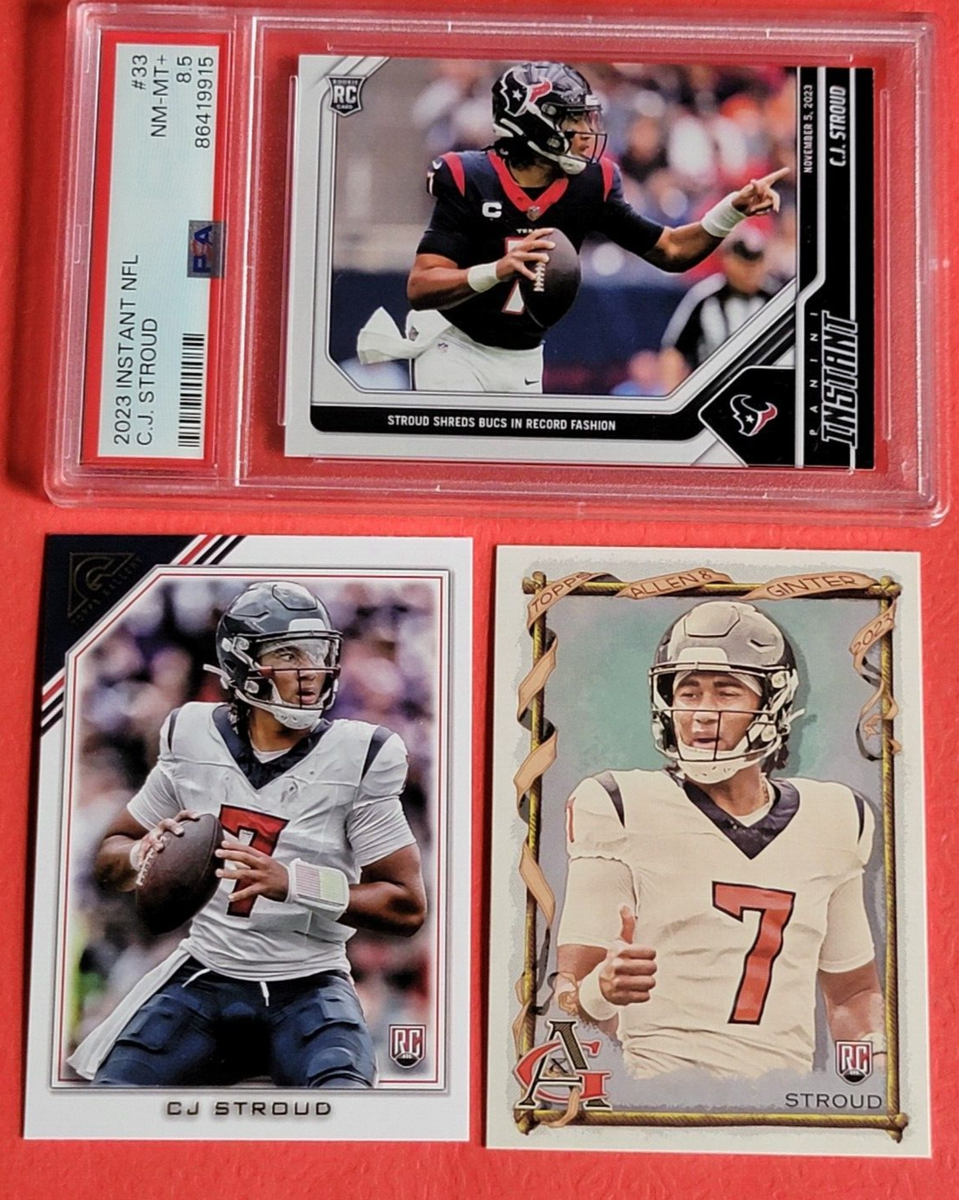 CJ STROUD ROOKIE CARDS 3 PANINI INSTANT #d GRADED PSA 8.5 NM-MINT+ TOPPS  GALLERY