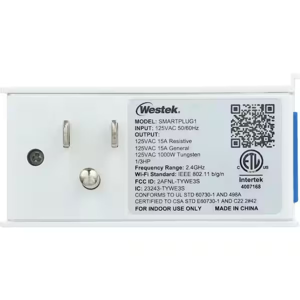 Westek Smart home wifi 1 outlet control