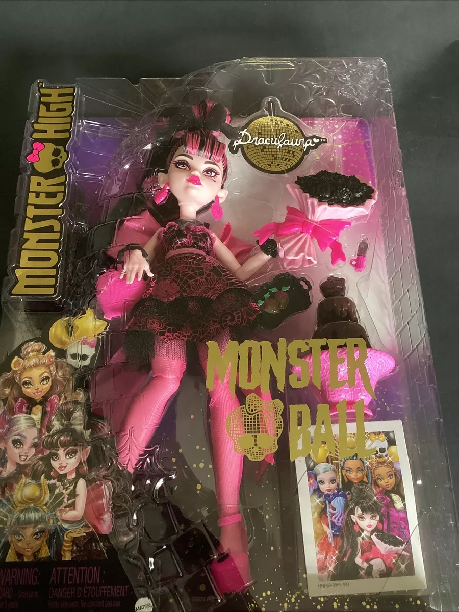 Monster High Draculaura Fashion Doll in Monster Ball Party Dress with  Accessories