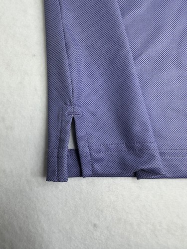 Cypress Club Mens Purple Pin Checked Size L Polo Shirt Short Sleeve - Bild 7 von 8