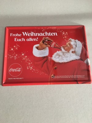 Blechschild Schild 10x 14 Cm Coca Cola Weihnachtsmann Frohe Weihnachten Werbung Ebay