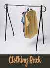 62'L X 19"W X 48"H Single Bar Black Beauty Clothing Rack Display Retail Fixture