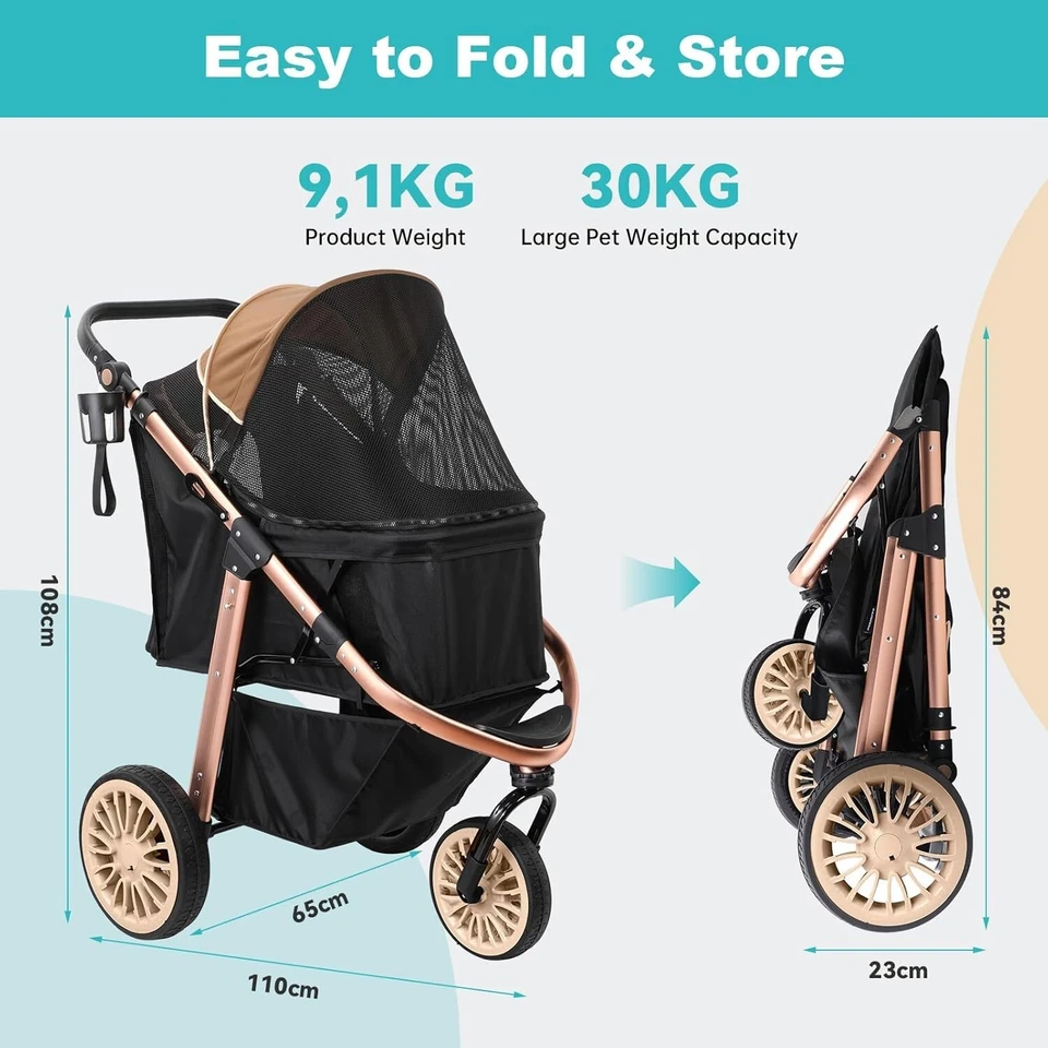 Hundebuggy  Hundewagen Jogger bis 30kg Hochwertig Komfortabel Wie NEU! - Bild 2 von 4