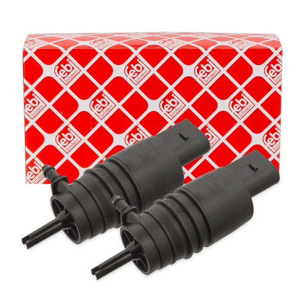 2X febi Waschwasserpumpe FüR VW Audi BMW Mercedes Porsche Seat Skoda Smart VW-image