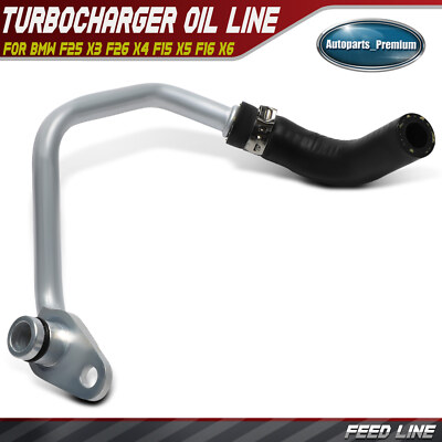 Turbocharger Coolant Feed Line Pipe for BMW F25 X3 F26 X4 F15 X5 F16 X6 L6 3.0L