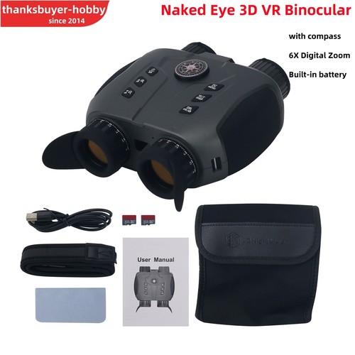 VRNV331 Naked Eye 3D VR Binocular Night Vision F1.2 FOV10 6X Digital Zoom