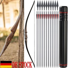 54" Traditioneller Recurve-Bogen 20-70lb Bogenschießen Rechtshänder Bogenjagd