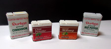 Vintage Durkee - Lot of 4 Empty Spice Tins