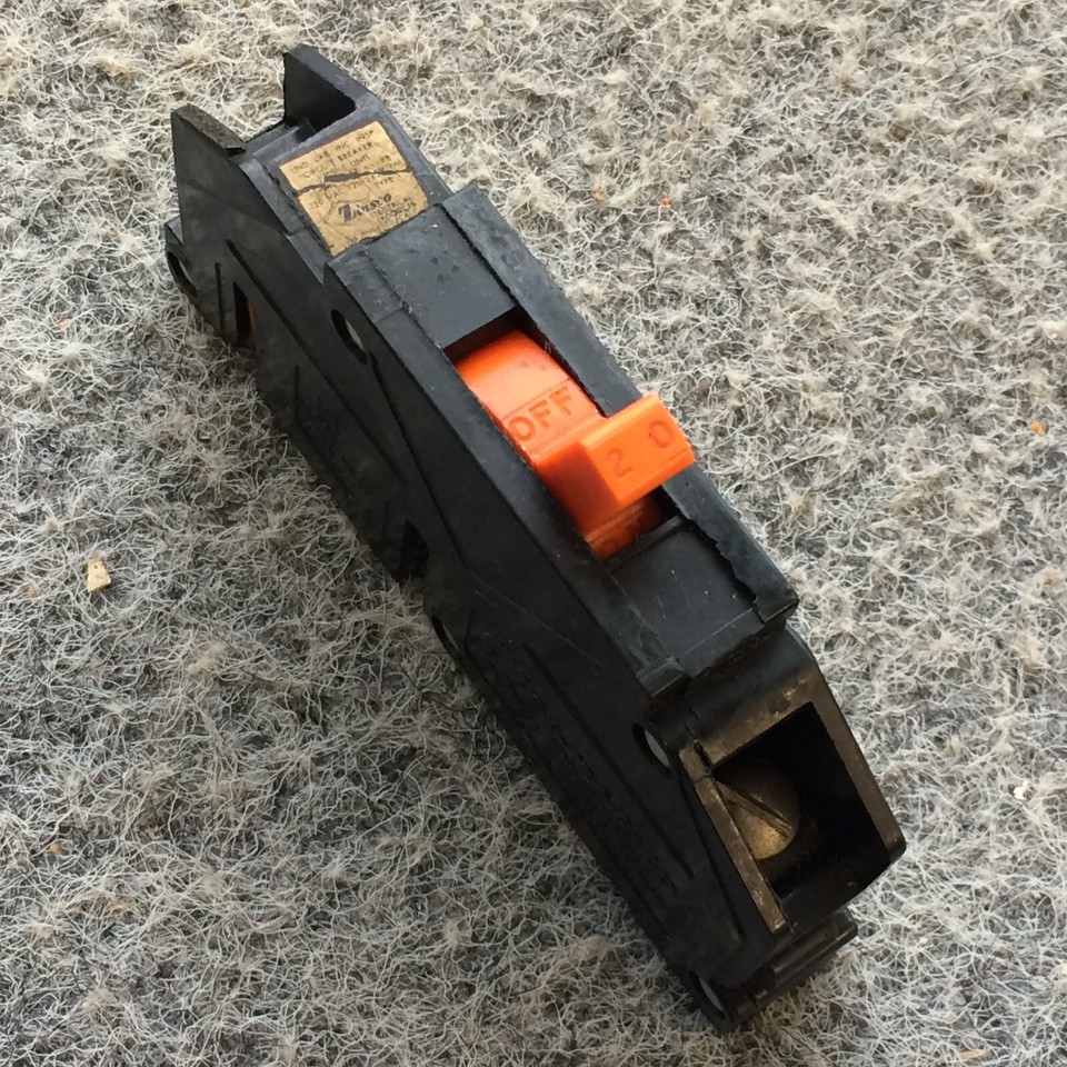 Zinsco 20 Amp 1 Pole Circuit Breaker 1P type T T20 T120 Orange Red eBay