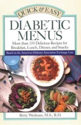 Quick  Easy Diabetic Menus - Paperback By Wedman-St Louis, Betty - VERY GOOD