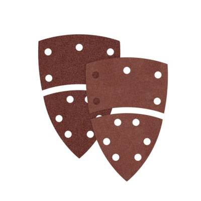 50 Klett-Schleifblätter für Deltaschleifer - 93 mm/62x102 mm - K40 240 - 11-Loch