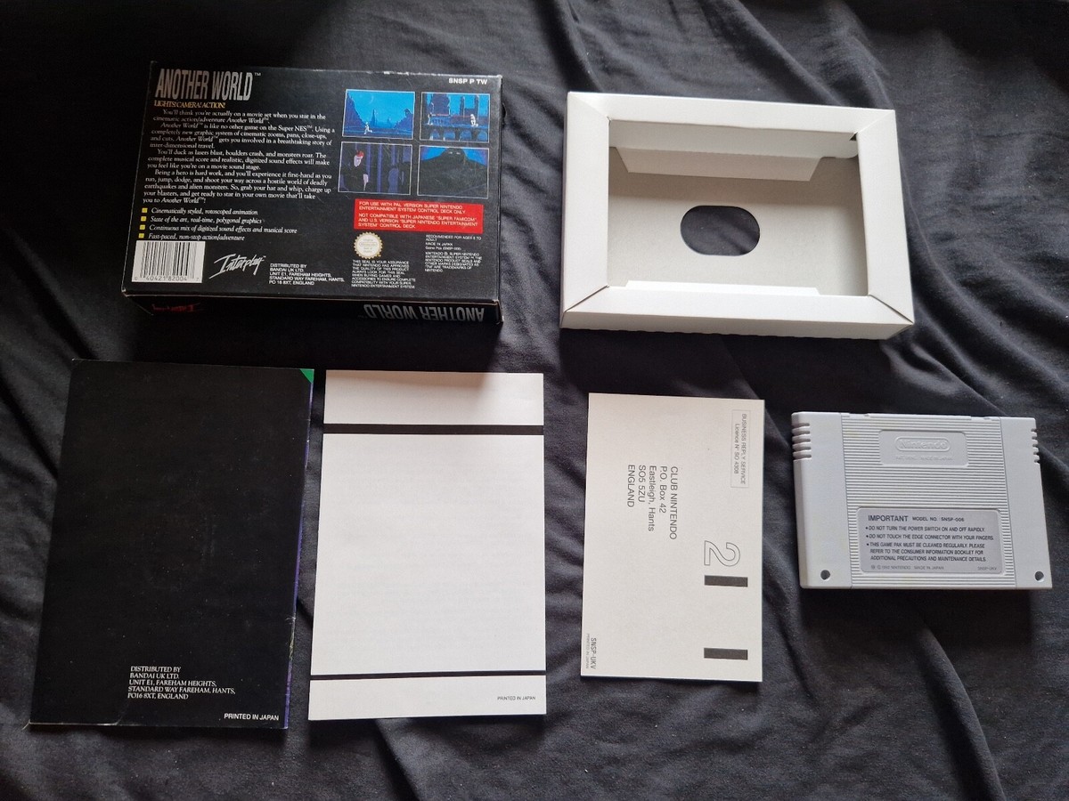 ANOTHER WORLD Super Nintendo SNES Game
