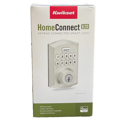 KWIKSET Home Connect 620 Smart Lock Deadbolt with Z-Wave Technology Satin Nickel