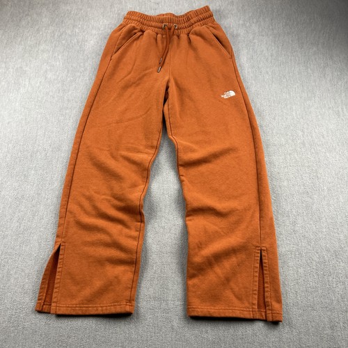 North Face Evolution Straight Leg Fleece Sweatpants Sz XS Burnt Orange Joggers