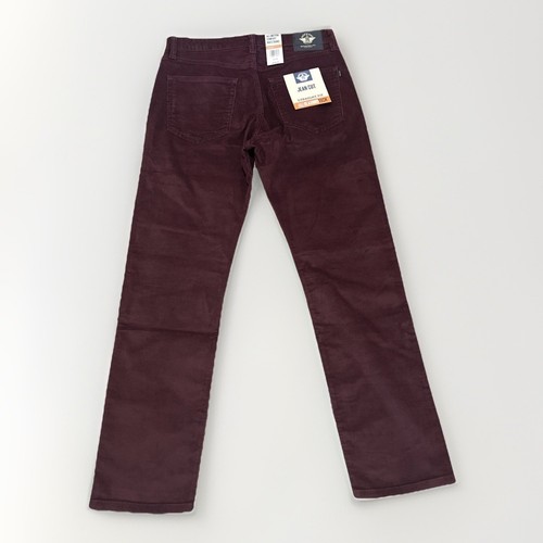 Dockers Corduroy Mens Pants Jean Cut Straight Fit Stretch Comfort Burgundy - Picture 2 of 7