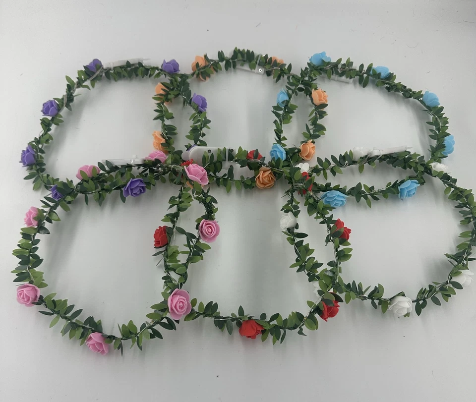 GLOWTOPIA LED Light Up Glowing Rosebud Flower Crown