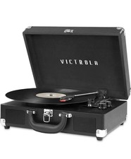 NEW Victrola Journey Bluetooth 3-Speed Vinyl Record Player Black VSC-550BT-BK