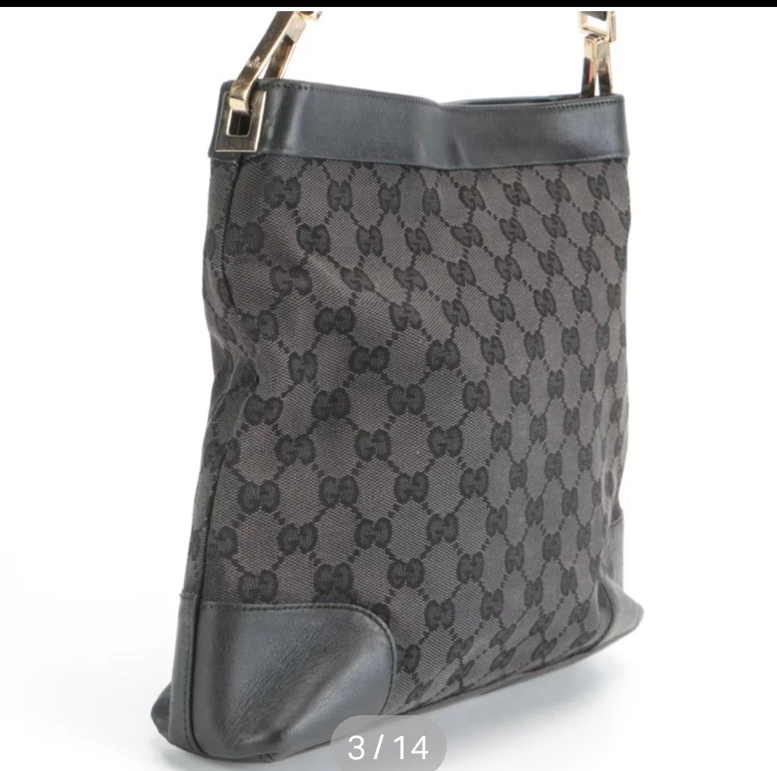 Sac à bandoulière Gucci en toile noire 