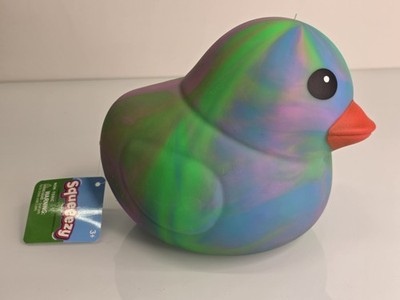 New Tiktok Viral Jumbo 5'' XL Squishy Duck Rainbow Tie Dye Toymendous Yellow 15