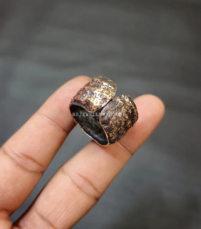 Anillo de labradorita anillo envuelto en alambre de cobre piedras preciosas anillo de regalo hecho a mano Foto 2 de 4