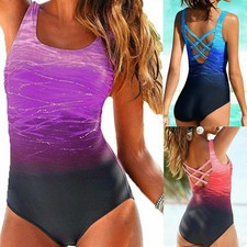 Beachwear Monokini Swimsuit Womens One Piece Tummy Control Swimming Costume