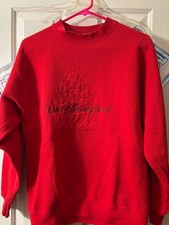 Women's Walt Disney World Sweater Mickey Mouse Solo - Vintage Red - SIZE M - GUC
