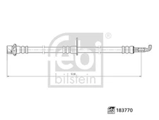 FEBI BILSTEIN BRAKE HOSE REAR RIGHT LEXUS TOYOTA AVALON C-HR CAMRY COROLLA CROSS