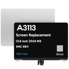 For MacBook Air A3113 2024 M3 EMC 8611 LCD Screen Assembly Replacement Silver